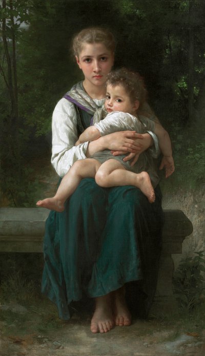The Two Sisters by William Adolphe Bouguereau